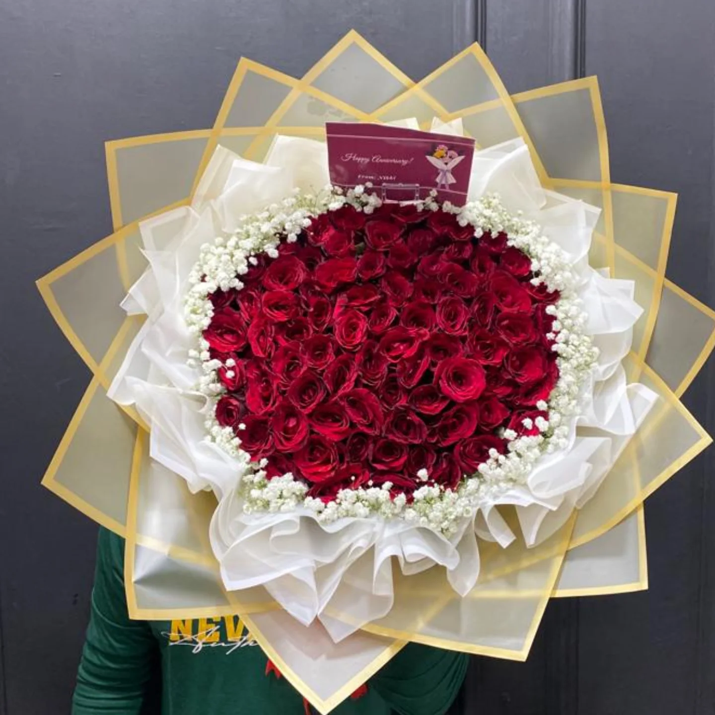 Buket Bulat Bunga Mix Warna - Buket Bulat Premium WinnerFleur Jakarta