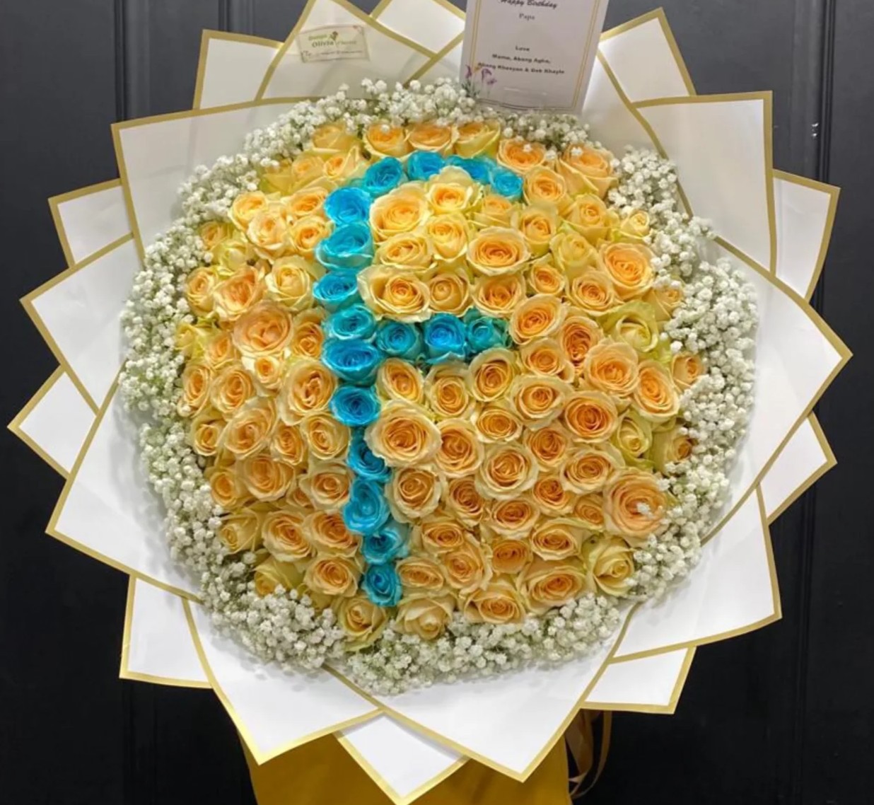 Buket Huruf Bunga Mix Warna - Buket Huruf Wisuda WinnerFleur Jakarta