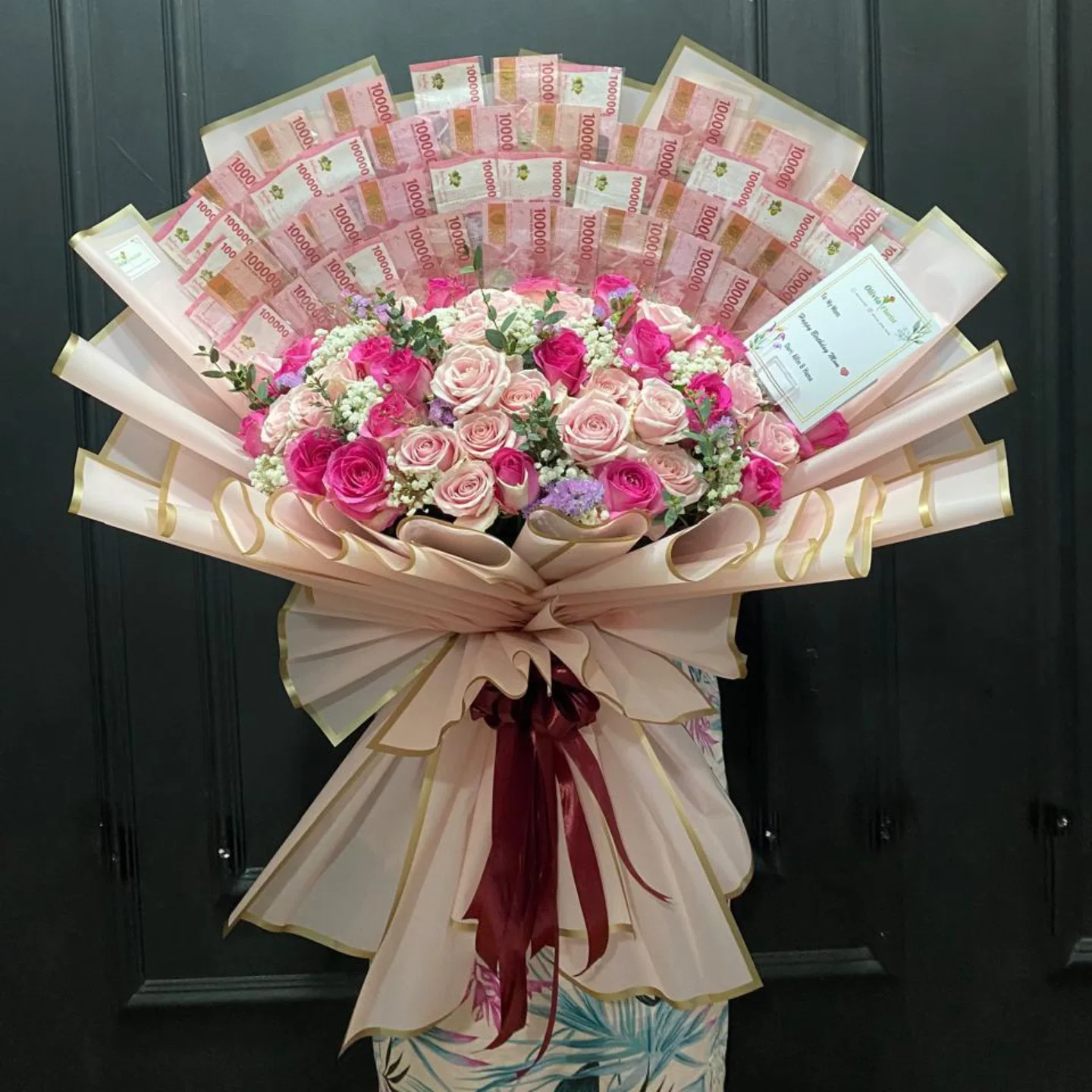 Buket Uang Bunga Mix Premium - Money Bouquet Premium WinnerFleur Jakarta