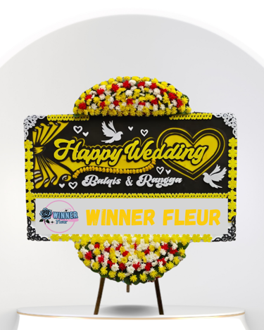 Bunga Papan Wedding Minimalis - Bunga Papan Pernikahan WinnerFleur Bogor