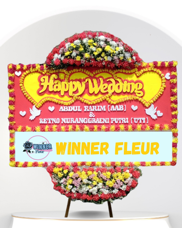 Bunga Papan Wedding Elegan - Bunga Papan Pernikahan WinnerFleur Bekasi