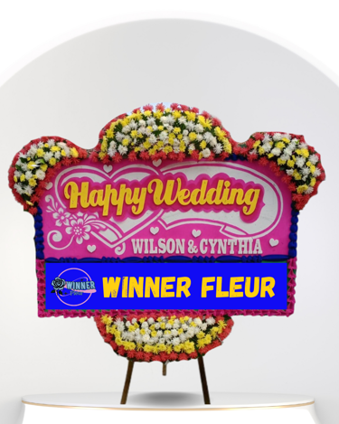 Bunga Papan Standing Wedding - Bunga Papan Pernikahan WinnerFleur Tangerang