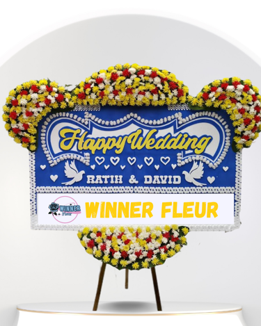 Bunga Papan Wedding Premium - Bunga Papan Pernikahan WinnerFleur Jakarta