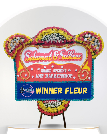 Bunga Papan Standing Flower Eksklusif - Bunga Papan Congratulations WinnerFleur Bogor