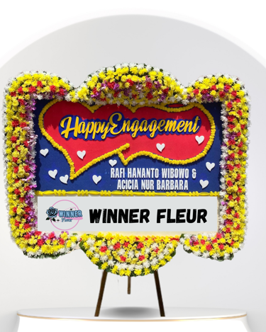 Bunga Papan Pertunangan Mewah - Bunga Papan Congratulations WinnerFleur Bekasi
