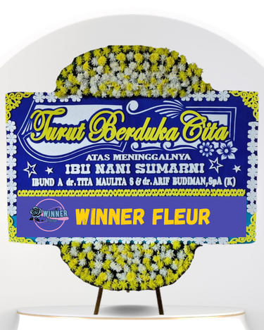 Bunga Papan Belasungkawa Elegan - Papan Bunga Duka Cita Belasungkawa WinnerFleur Bekasi