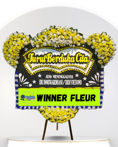 Bunga Papan Duka Cita Standing Premium - Papan Bunga Duka Cita Belasungkawa WinnerFleur Jakarta