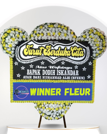 Bunga Papan Turut Berduka Mewah - Papan Bunga Duka Cita Belasungkawa WinnerFleur Tangerang
