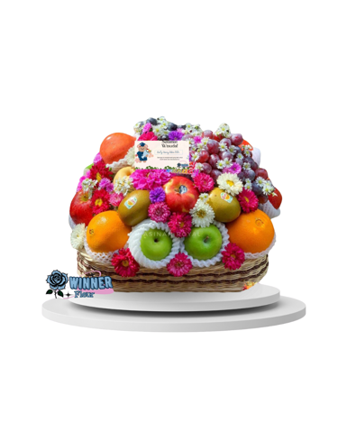 Parcel Buah dan Bunga Cantik - Hampers Buah dan Bunga Premium WinnerFleur Jakarta