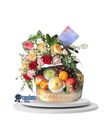 Parcel Buah dan Bunga Premium - Hampers Buah dan Bunga Premium WinnerFleur Jakarta