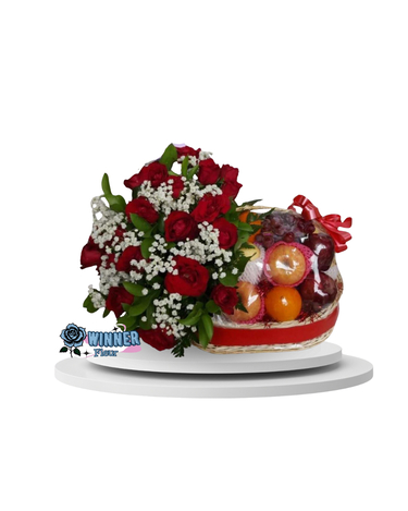 Parcel Buah dan Bunga Mewah - Hampers Buah dan Bunga Premium WinnerFleur Jakarta