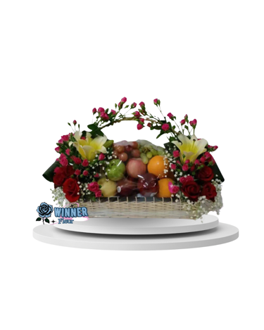 Parcel Buah dan Bunga Jumbo - Hampers Buah dan Bunga Premium WinnerFleur Jakarta