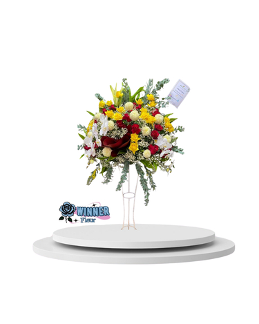 Standing Flower Bunga Warna-Warni - Standing Flower Premium WinnerFleur Depok