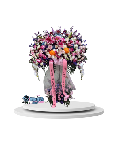 Standing Flower Anniversary Super - Standing Flower Premium WinnerFleur Bekasi