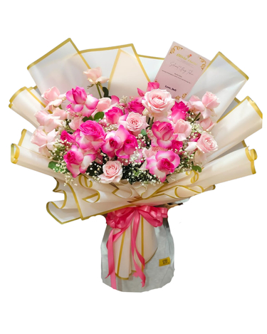 Buket Mawar Pink Elegan