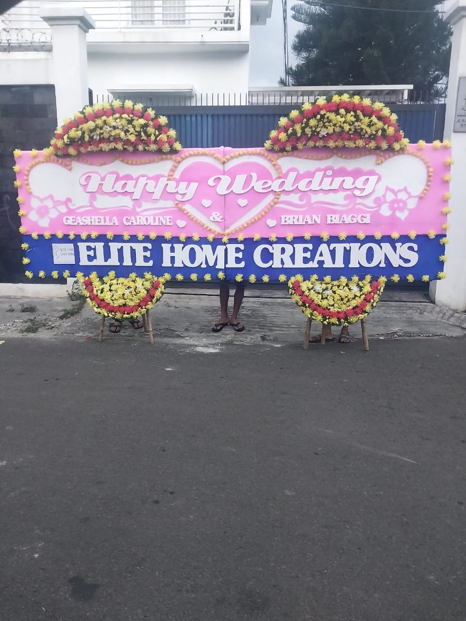 Bunga Papan Jumbo 1.25x2m - Bunga Papan Pernikahan WinnerFleur Jakarta