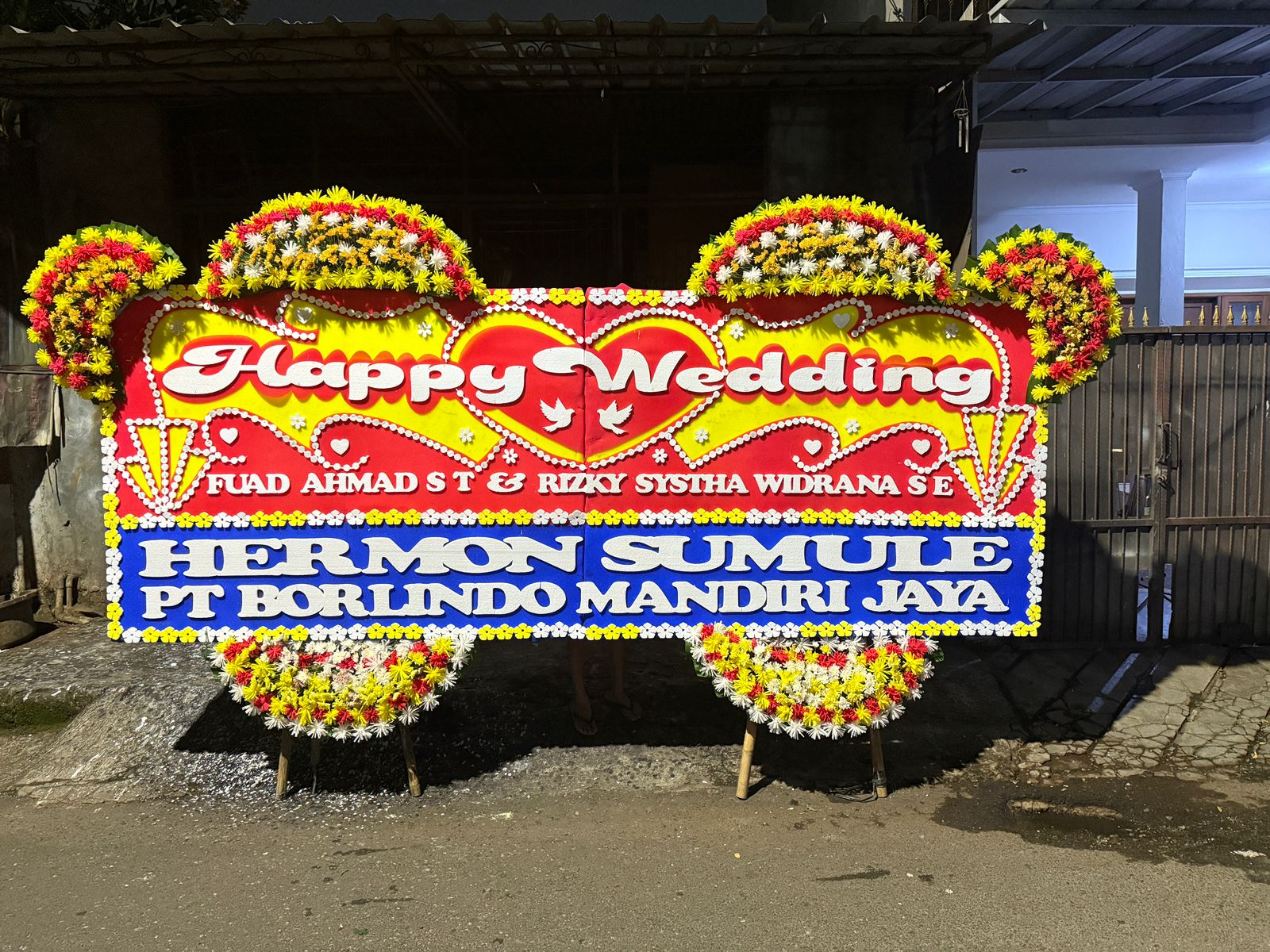 Bunga Papan Jumbo 1.5x2m - Bunga Papan Pernikahan WinnerFleur Depok