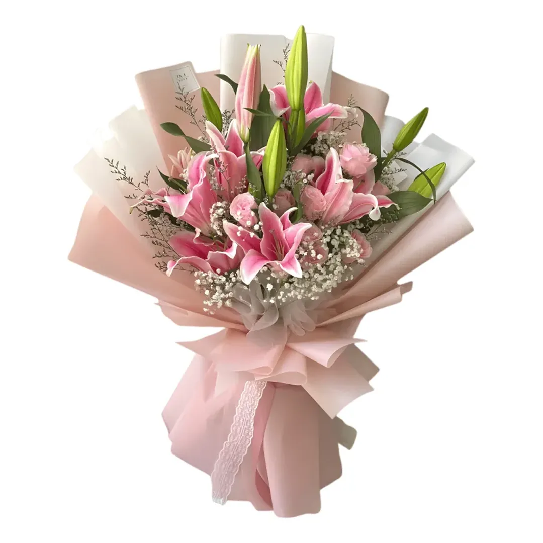 Buket Anniversary Lily Pink