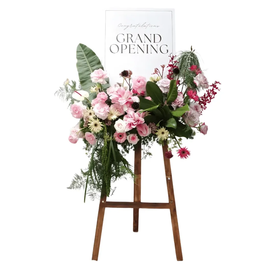 Standing Flower Grand Opening Pink Tropis