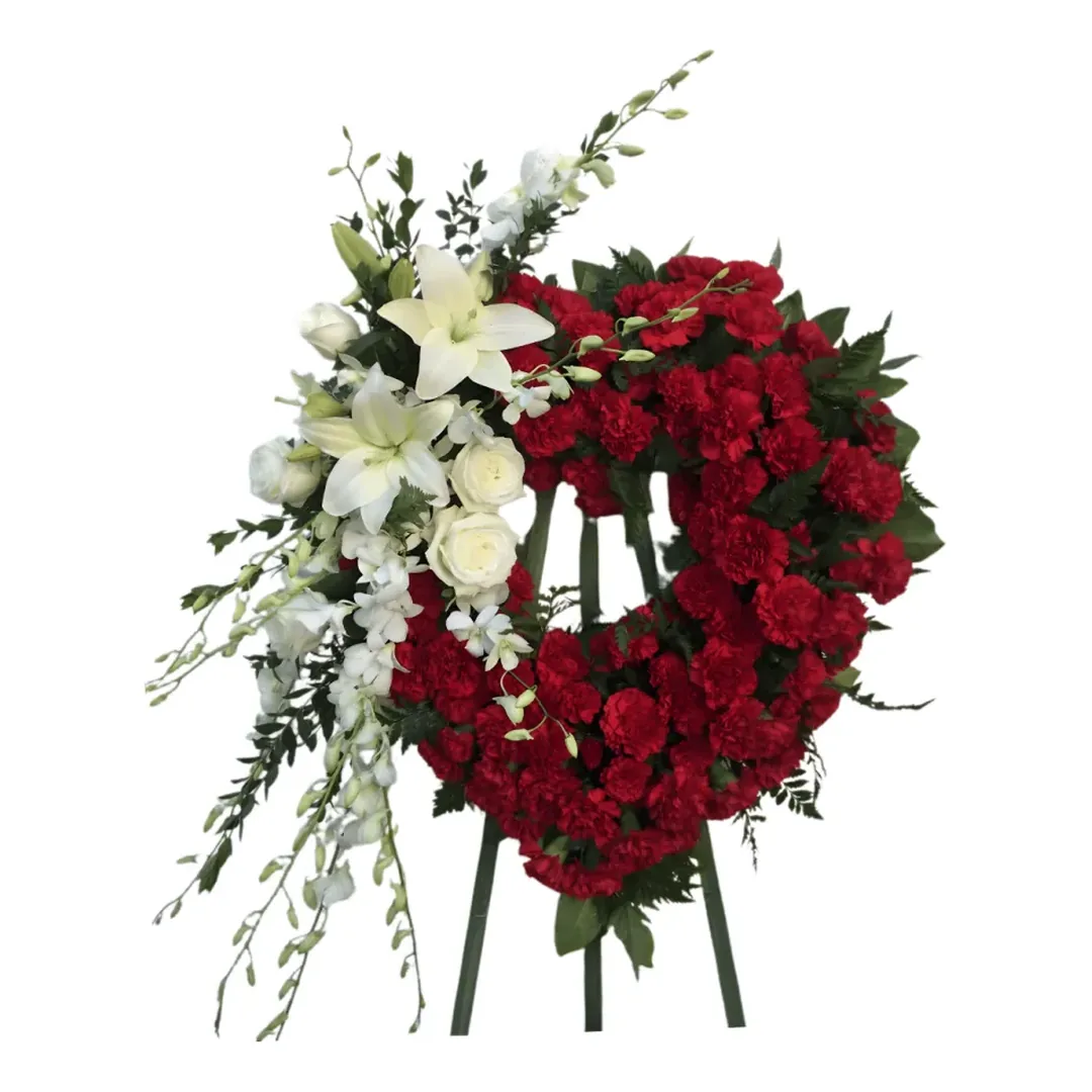 Standing Flower Hati Romantis Anggrek Putih