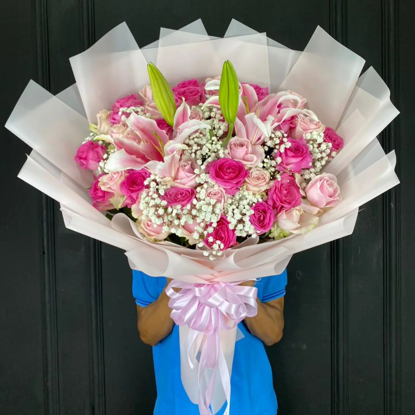 Buket Bunga Segar WF-BHB-BL-002 untuk anniversary - WinnerFleur Jakarta, mulai Rp 1,5 jt