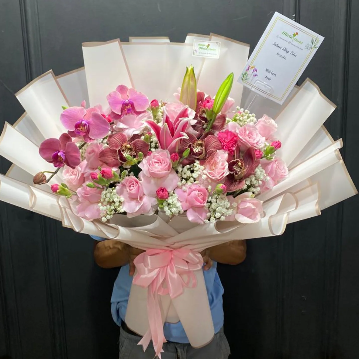 Hand Bouquet WF-BHB-MW-040 untuk anniversary - WinnerFleur Jakarta, mulai Rp 900rb