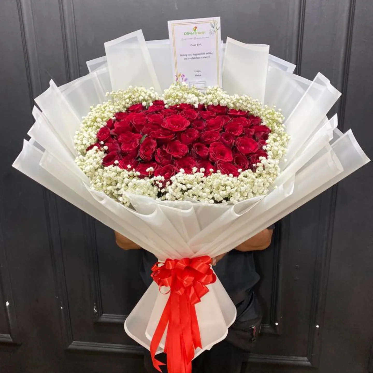Bouquet Bunga Premium WF-BHB-MW-045 untuk anniversary - WinnerFleur Jakarta, mulai Rp 750rb