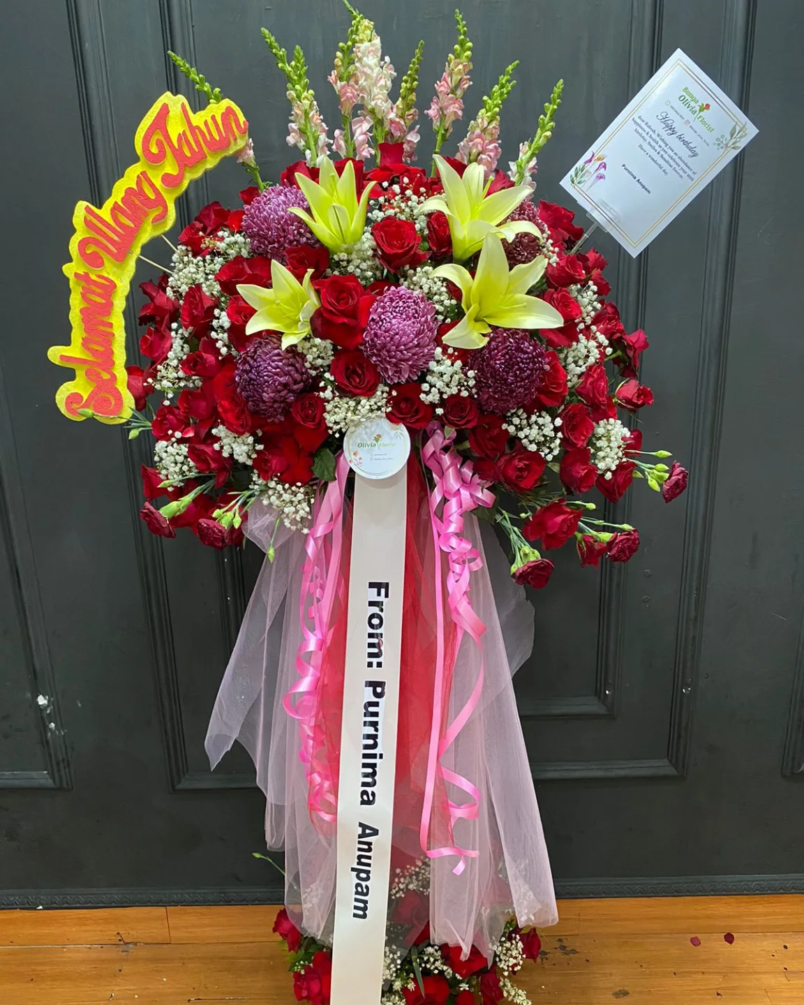 Standing Flower Elegan WF-STD-007 untuk event - WinnerFleur Jakarta, mulai Rp 1 jt