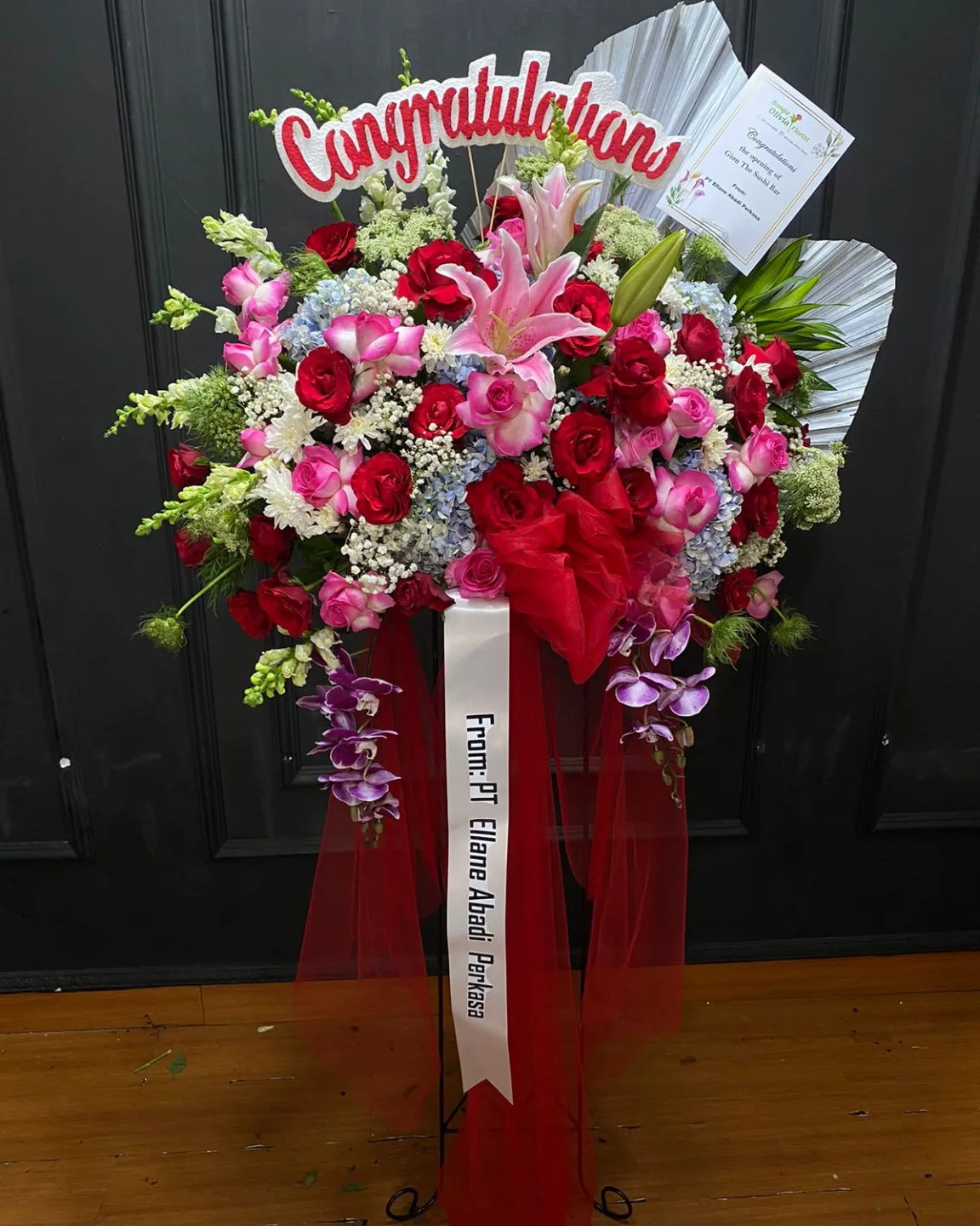 Bunga Standing WF-STD-008 untuk grand opening - WinnerFleur Jakarta, mulai Rp 1 jt