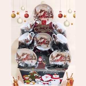 Parcel Natal Tea Set Merry Christmas Merah Salju WinnerFleur