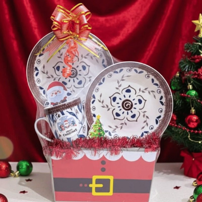 Parcel Natal Mini Set Piring dan Mug Santa WinnerFleur