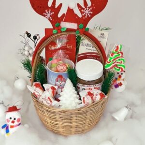 Parcel Natal Reindeer Basket Keranjang Mini Rusa WinnerFleur